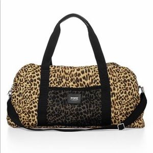 Victoria Secret PINK cheetah print duffel bag